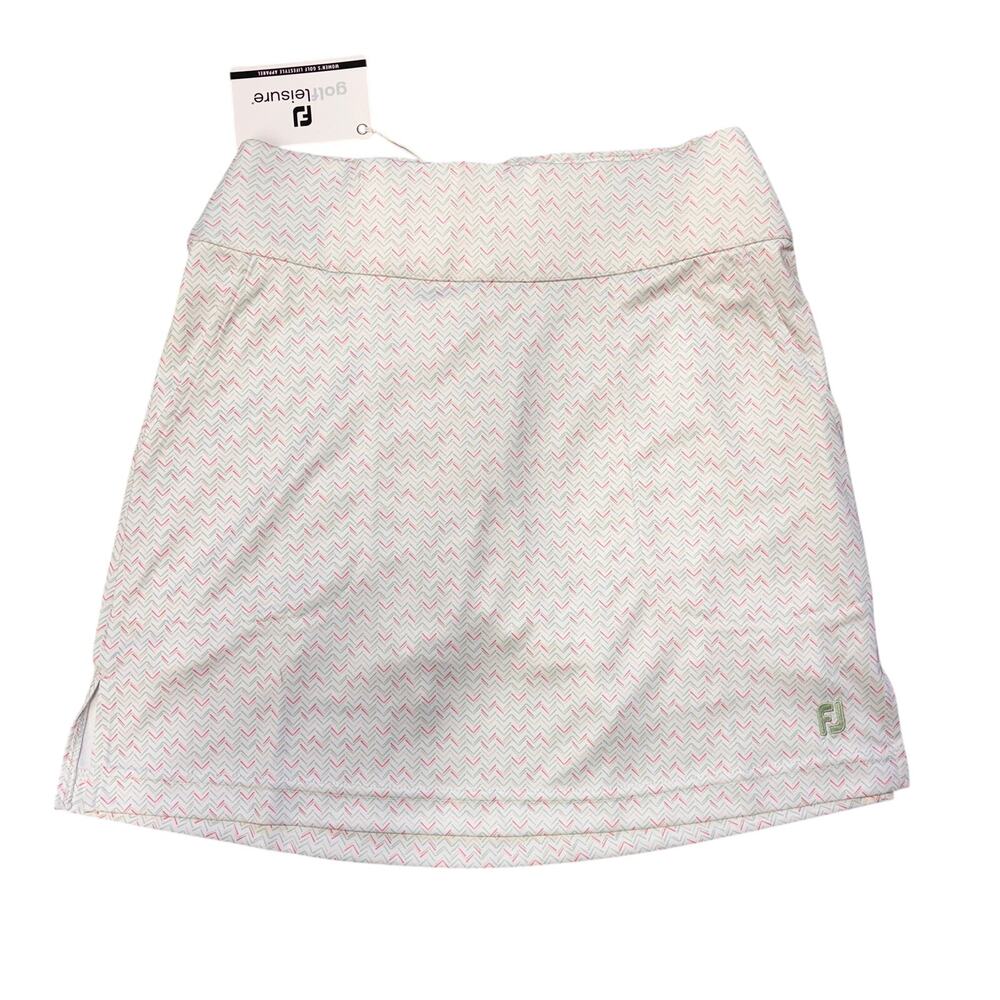 Footjoy Skirt Skort Womens XS White Chevron The Crosby Club Golf Tennis NWT
